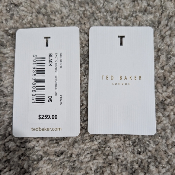 Ted Baker Debbs Black Exotic Stab Stitch Circle Crossbody Bag - Snake Print - Picture 8 of 12